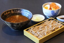 和風カレー蕎麦とミニいかフライ丼